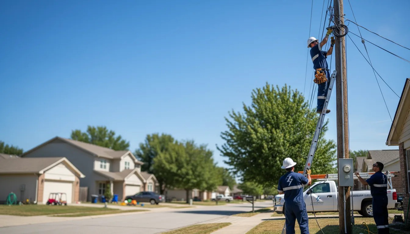 Residential electrician providing installation services in Joinerville, TX